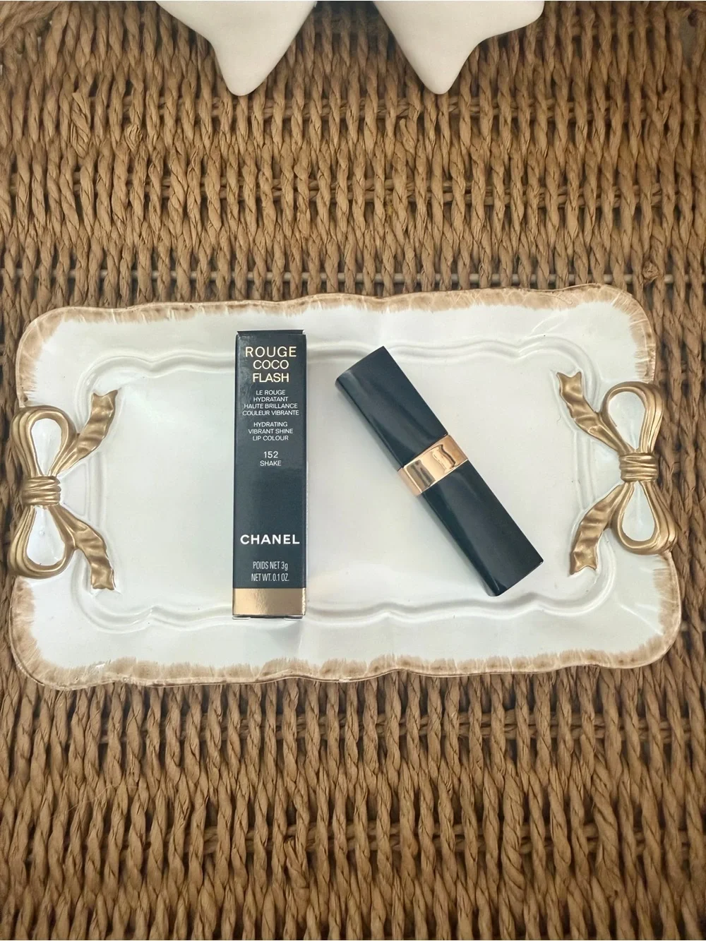 CHANEL Rouge Coco Flash Lipstick in Rose Mauve with Black & Gold Case